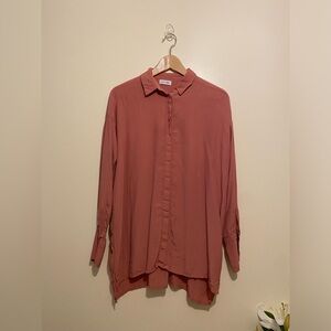MLM LABEL Rose Pink Button-Up Blouse size XS